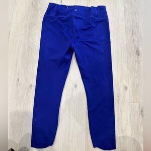 Athleta Velocity Laser Cut Leggings in Blue Paradise